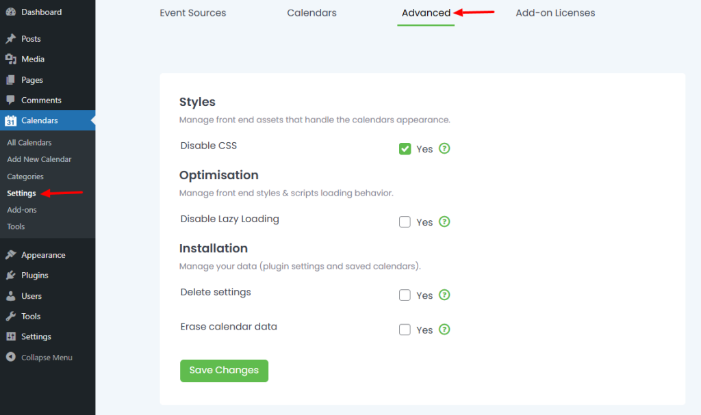Styles and Scripts Optimization / Lazy Loading - Simple Calendar ...